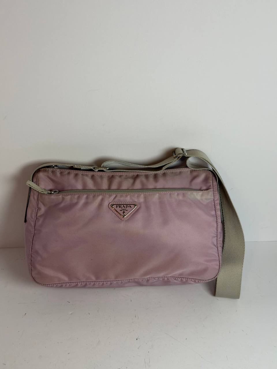 Prada Tessuto Soft Pink Hue Nylon Shoulder Crossbody Bag